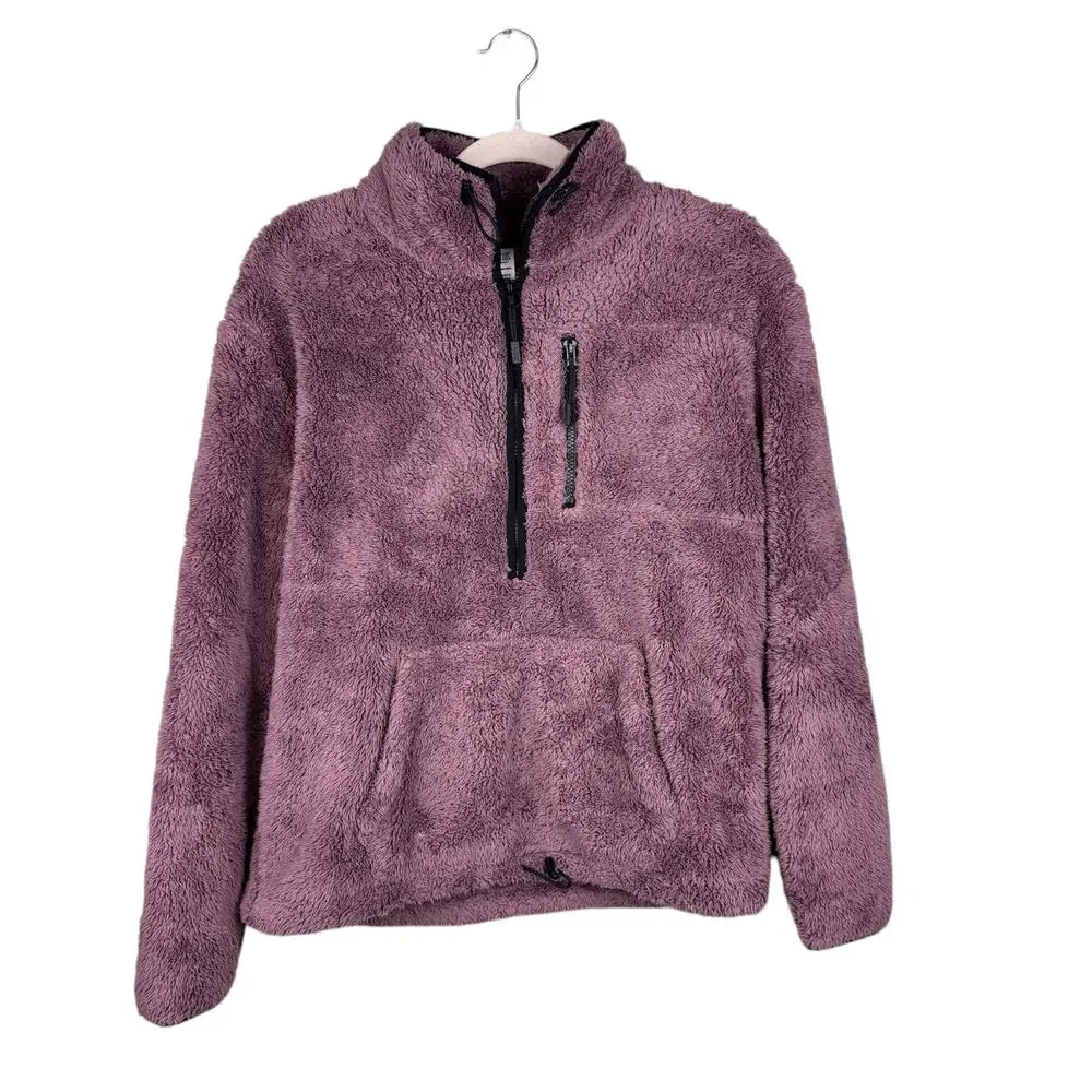 Victoria’s Secret Teddy Fleece half zip pullover Womens Sz XS
